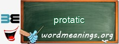 WordMeaning blackboard for protatic